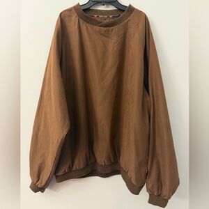 Vintage Sun Ice Golf Pullover Jacket Mens XL Brown Long Sleeves A798